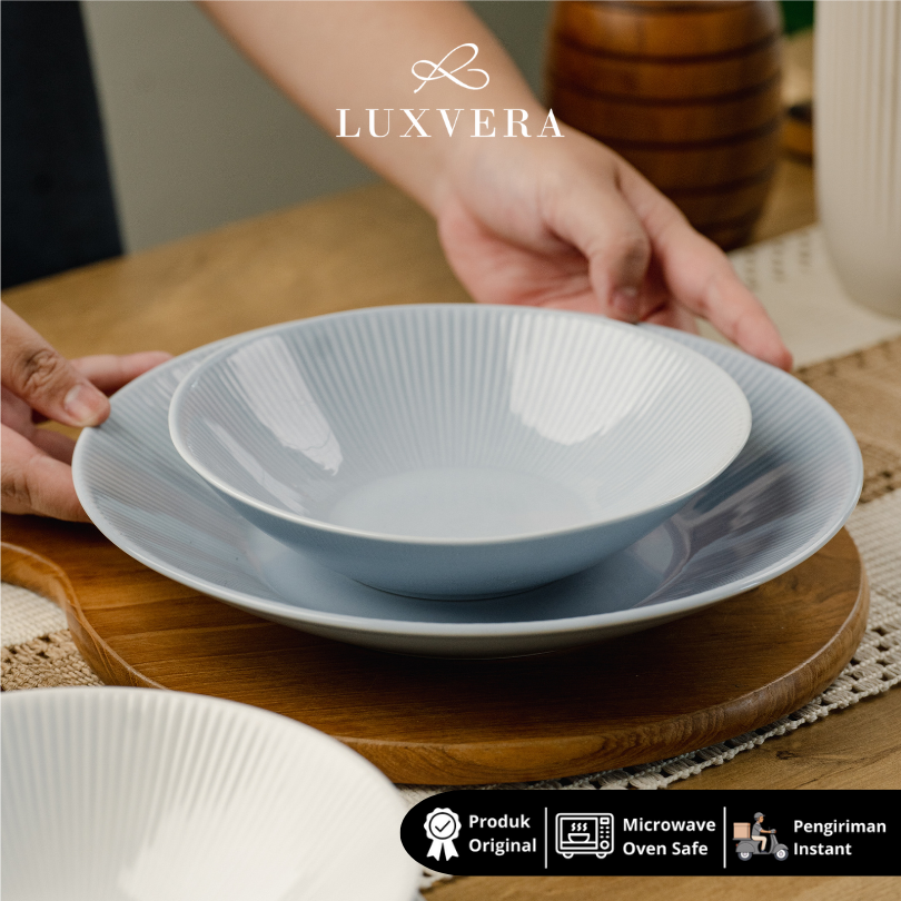Luxora Mangkok Sup Keramik 8.6 CM – Bluesky Bowl Premium, Cocok untuk Kuah, Nasi, Sup, Salad, Peralatan Makan Elegan, Cafe & Resto, Hadiah & Hampers