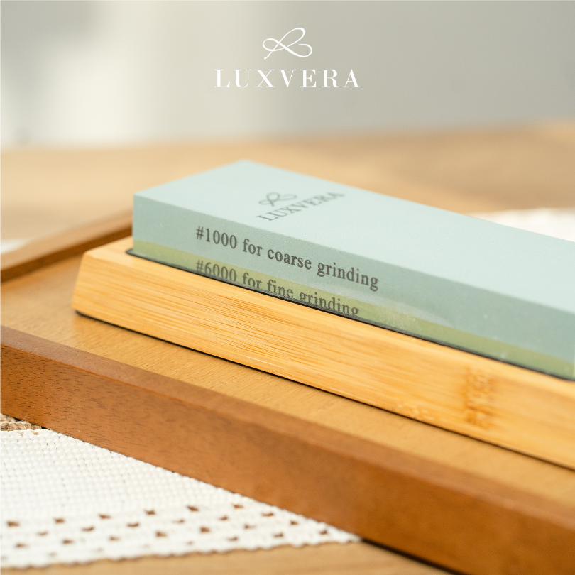 Luxvera Batu Asahan | Pengasah Pisau | WHETSTONE - Alat Asah Pisau Profesional, Batu Asahan Tajam, Pengasah Pisau Dapur, Perkakas Rumah Tangga yang Efektif dan Tahan Lama - Gambar 4