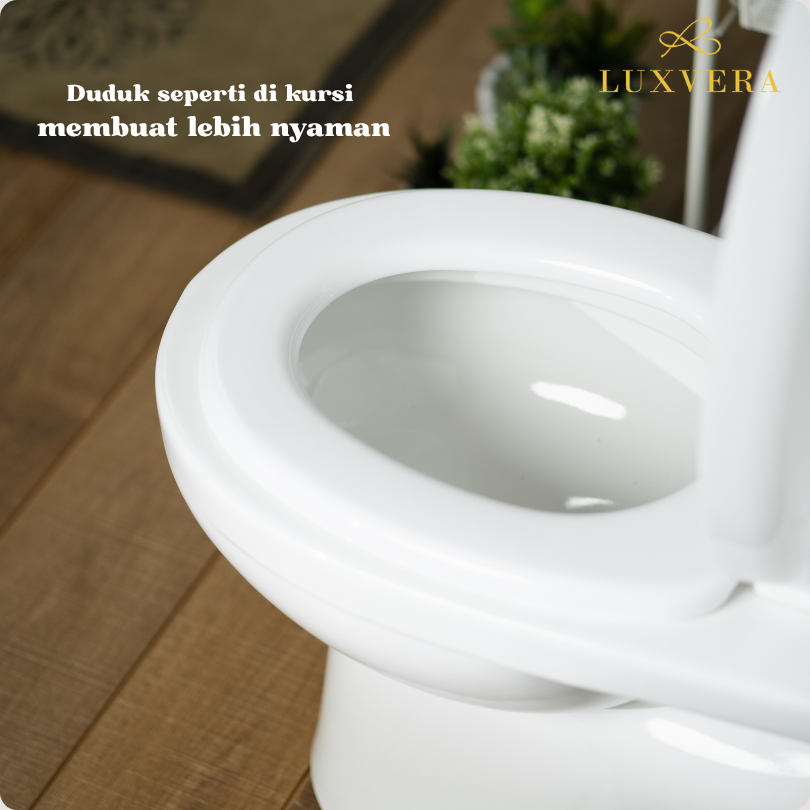 (Khusus Area Jadetabek) Closet Duduk Lois Ls - 888 | Two Piece Toilet Closet Duduk / Kloset Duduk Toilet Duduk dengan Flush System American Standar - Tahan Lama dan Efisien untuk Kebutuhan Rumah Tangga - Gambar 5