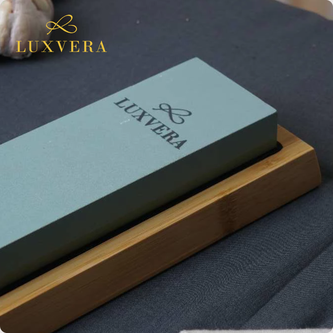 Luxvera BATU ASAHAN | PENGASAH PISAU | WHETSTONE - Alat Asah Pisau Profesional, Batu Asahan Tajam, Pengasah Pisau Dapur, Perkakas Rumah Tangga yang Efektif dan Tahan Lama - Gambar 5