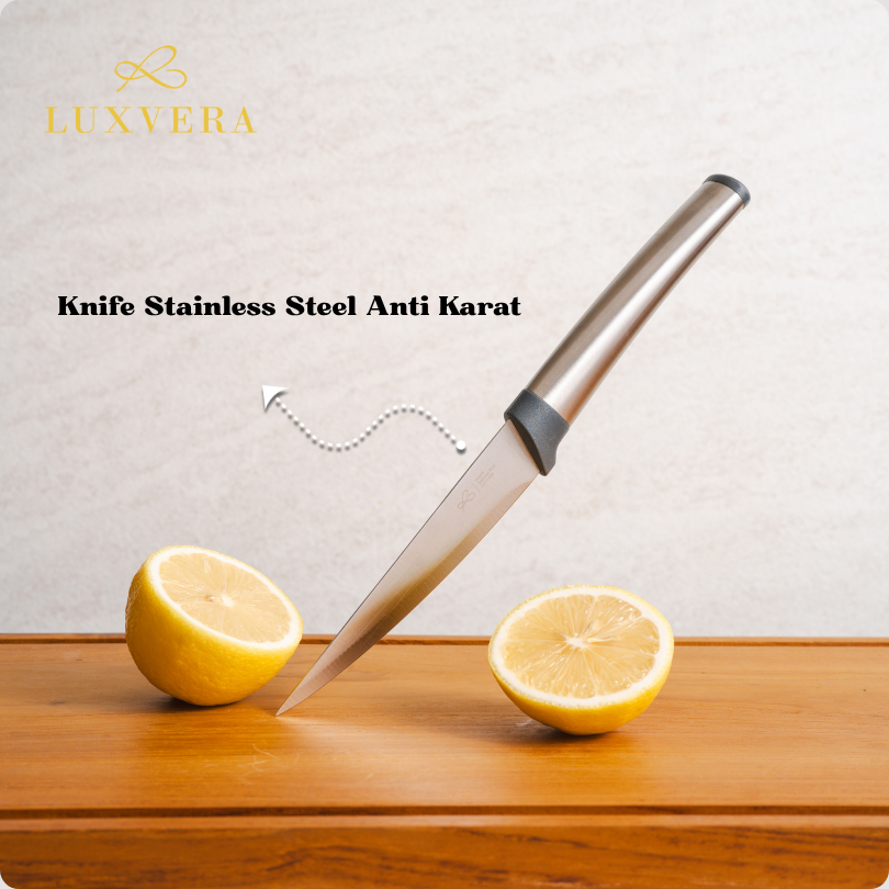 Luxvera Pisau Dapur Tajam 5 Inch - Knife Stainless Steel Anti Karat, Cocok untuk Pisau Buah & Sayur, Pegangan Nyaman, Pisau Premium Berkualitas, Pisau Serbaguna Wajib Punya untuk Dapur Modern - Gambar 2