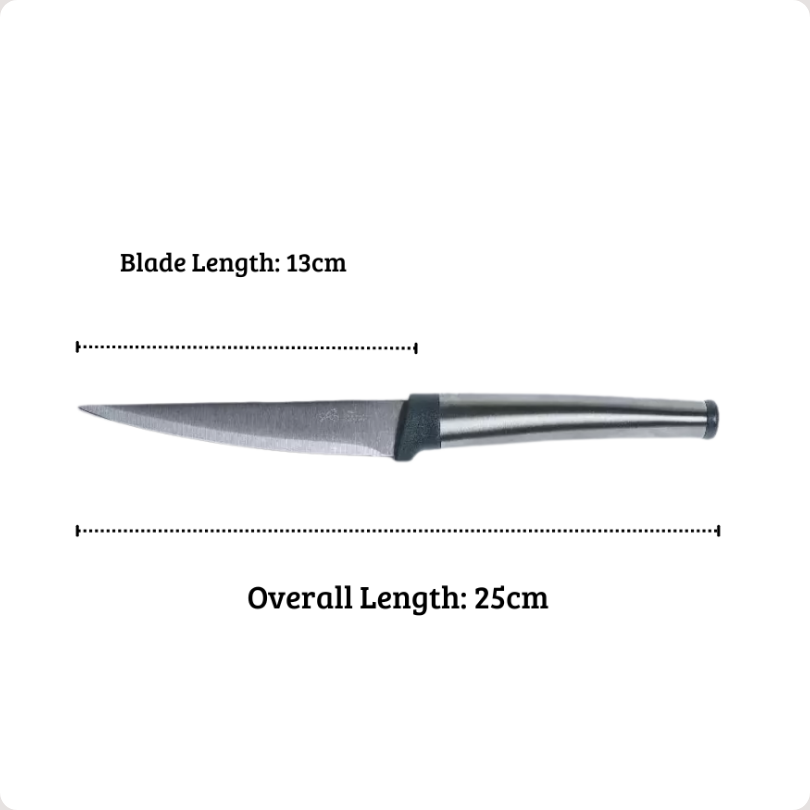 Luxvera Pisau Dapur Tajam 5 Inch - Knife Stainless Steel Anti Karat, Cocok untuk Pisau Buah & Sayur, Pegangan Nyaman, Pisau Premium Berkualitas, Pisau Serbaguna Wajib Punya untuk Dapur Modern - Gambar 3