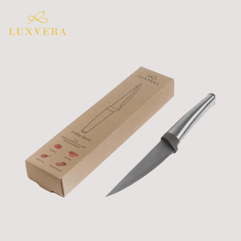 Luxvera Pisau Dapur Tajam 5 Inch - Knife Stainless Steel Anti Karat, Cocok untuk Pisau Buah & Sayur, Pegangan Nyaman, Pisau Premium Berkualitas, Pisau Serbaguna Wajib Punya untuk Dapur Modern - Gambar 5