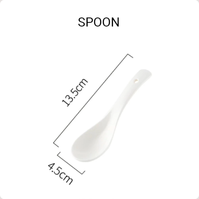 Luxora Sendok Bebek Keramik Paris White - Ceramic Chinese Soup Spoon Putih Polos untuk Sendok Bubur, Sup, Sendok Buah, Alat Makan, Souvenir yang Stylish dan Mudah Disteril - Gambar 2