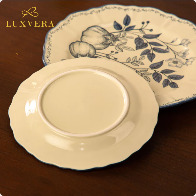 Luxora Dinner Plate Coupe Ceramic 10 inch Vienna - Piring Bulan Keramik Rice Plate Piring Makan, Peralatan Makan Restaurant, Cafe, dan Hotel | Cocok untuk Prasmanan dan Plate Set Makan Harian yang Elegan - Gambar 2