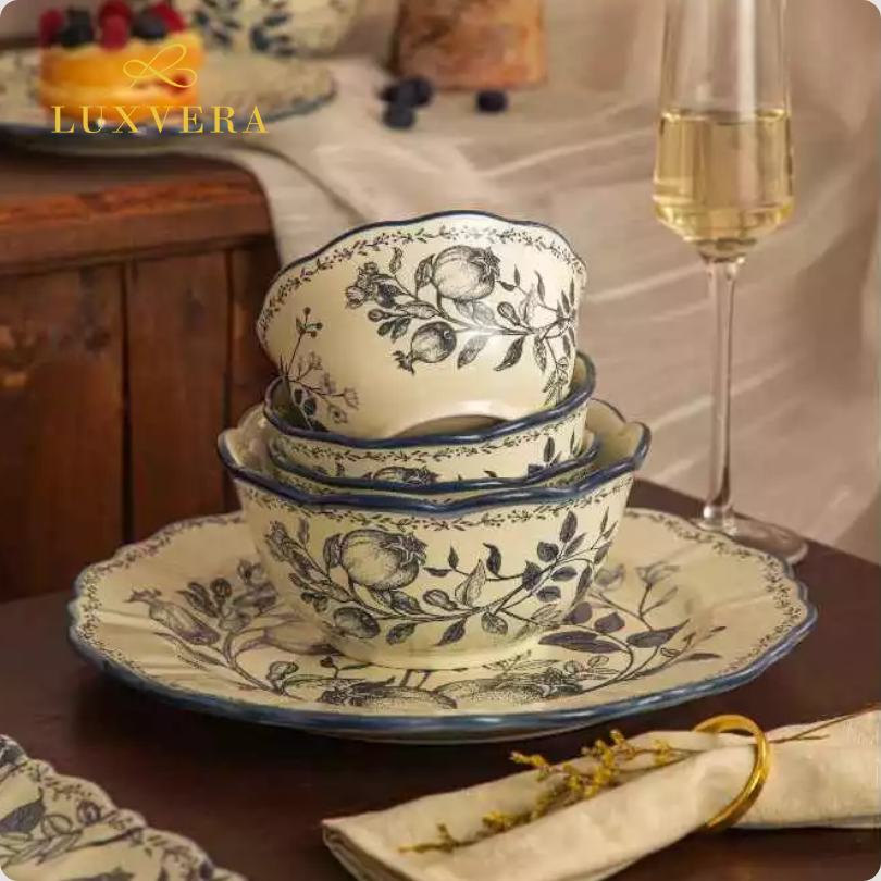 Luxora Dinner Plate Coupe Ceramic 10 inch Vienna - Piring Bulan Keramik Rice Plate Piring Makan, Peralatan Makan Restaurant, Cafe, dan Hotel | Cocok untuk Prasmanan dan Plate Set Makan Harian yang Elegan - Gambar 4