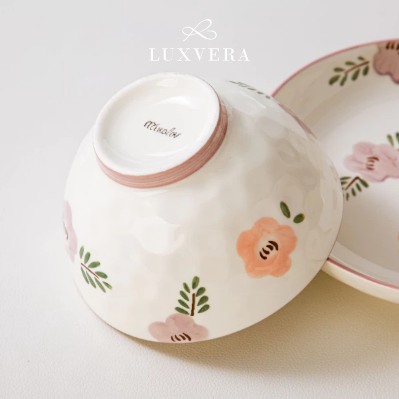 Luxora Mangkok Nasi Keramik Besar 6 Inch Tiana – Ceramic Rice Soup Bowl, Cocok untuk Salad, Ramen, Sup, Kuah, Peralatan Makan Elegan, Cafe & Resto, Hampers - Gambar 4