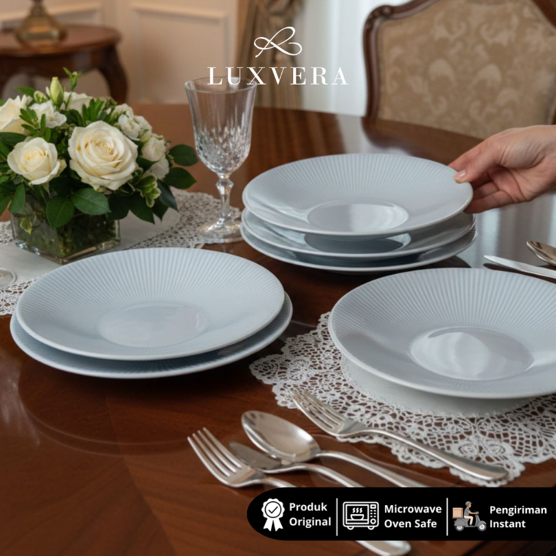 Luxora Mangkok Keramik Premium – Big Bowl Bluesky, Mangkuk Besar Keramik Elegan untuk Sup, Salad, Mangkuk Cafe & Resto, Cocok Peralatan Makan Mewah, Hadiah & Hampers