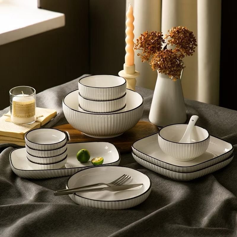 Luxora Dinner Plate Coupe Ceramic 1 Set Series Paris White - Peralatan Makan Restaurant, Cafe, dan Hotel | Ideal untuk Plate Set Harian dan Acara Prasmanan yang Special