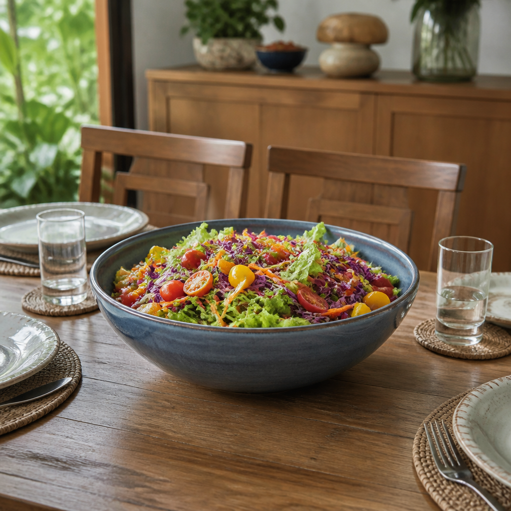 inspirasi penyajian big bowl keramik dalam suasana rumah yang rapi