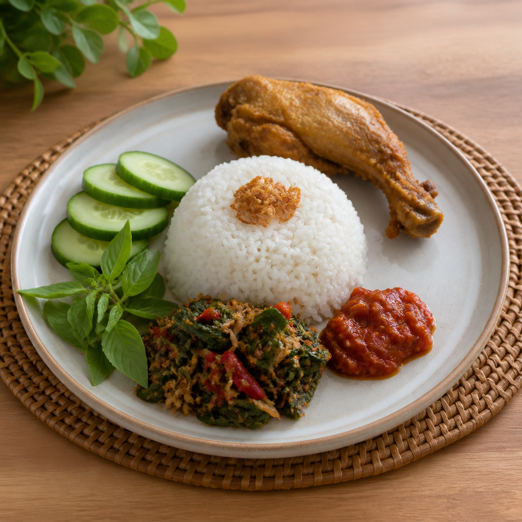 inspirasi plating hidangan rumahan dalam suasana rumah yang rapi